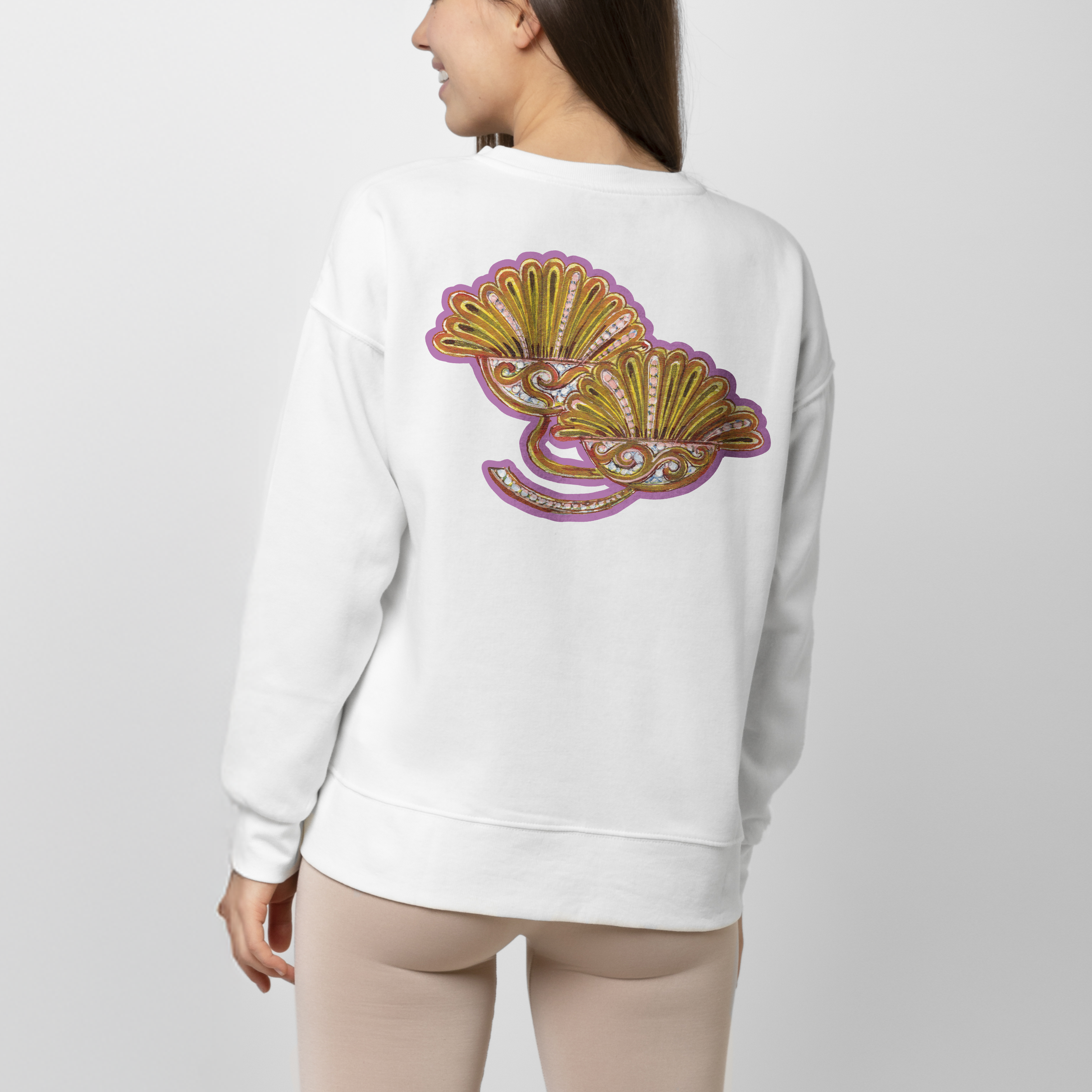 Felpa artistica doppio gioiello dorato, ispirata ai Disegni del Museo Virtuale