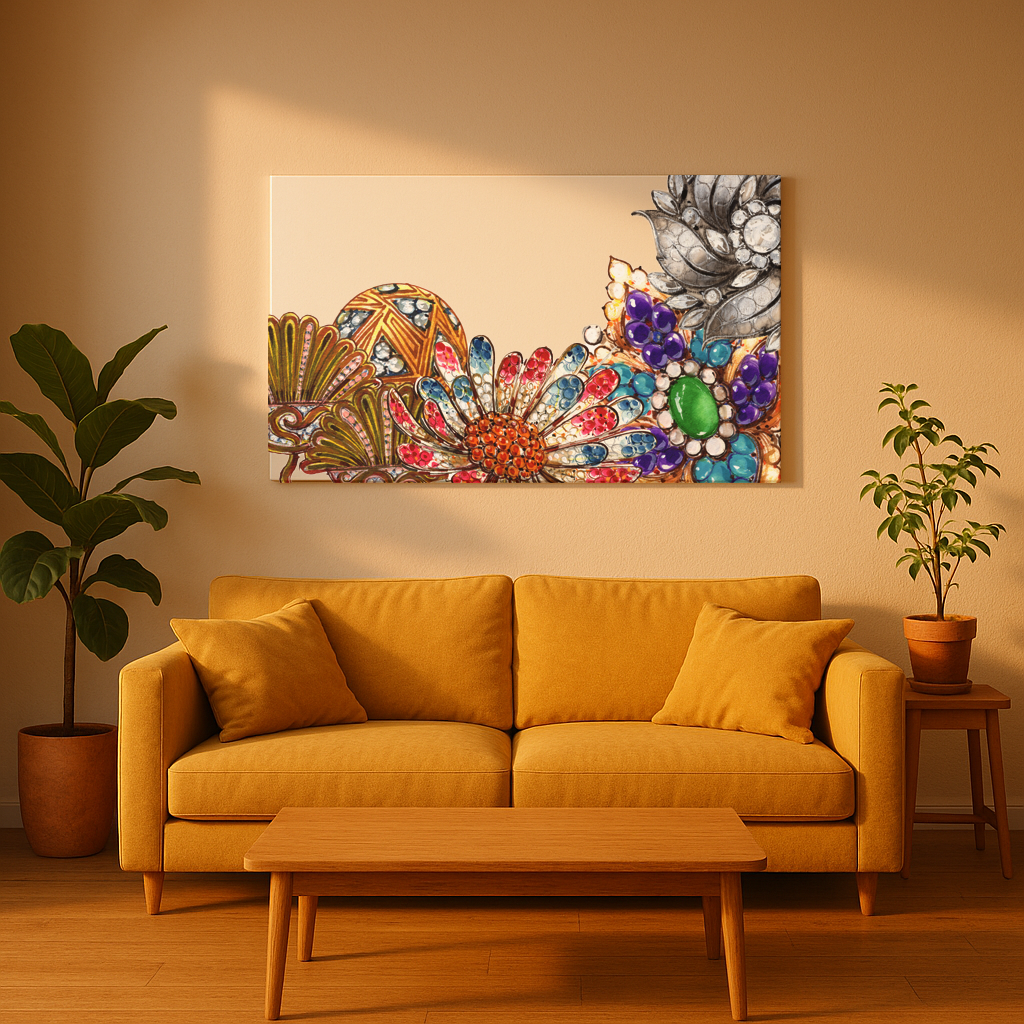 Quadro Riflessi Preziosi, Disegni di Gioielli del Museo Virtuale </br><span style="color: #4e645c;">[Prezzo su Richiesta]</span>