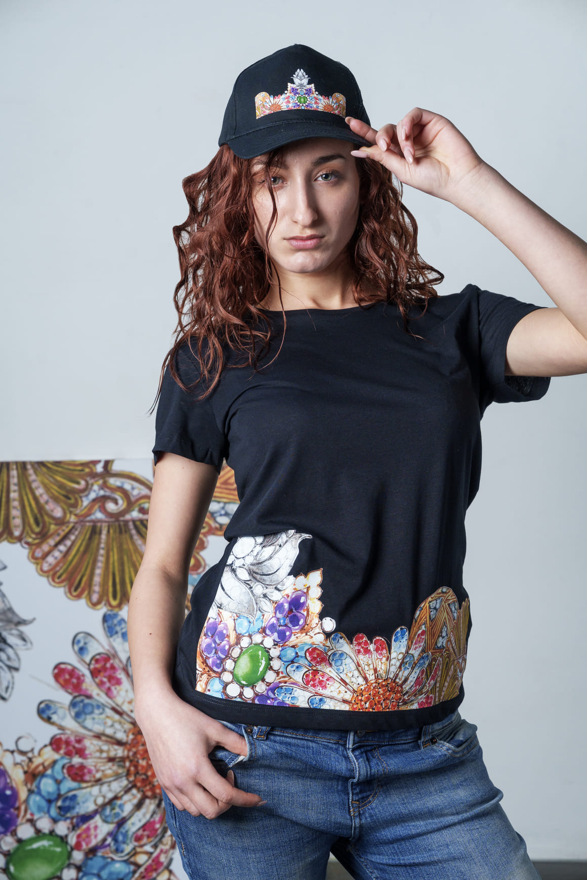 Cappello nero Design Jewellery